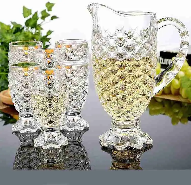 Pineapple Glassware 6pc and Jug 1pc (Fiver)