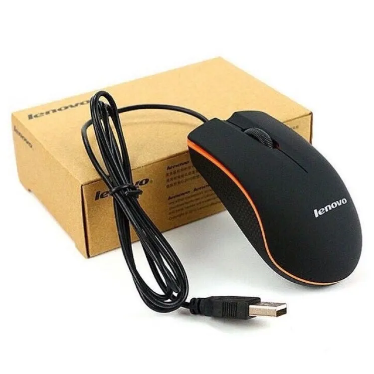 LENOVO M20 USB 3 BUTTON 1000 DPI WIRED MINI OPTICAL Gaming MOUSE Black